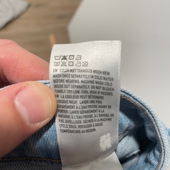 American Eagle Super High-Rise Baggy Wide Leg Carpenter Jeans Light Wash 12 Long - Picture 10 of 10